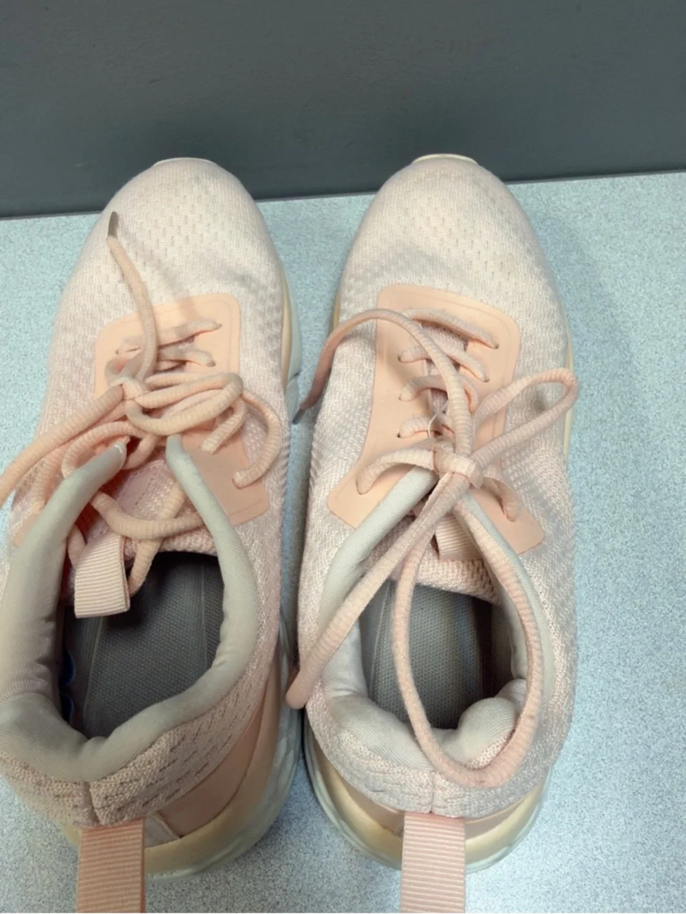 TSIODFO Chunky Platform Sneakers Pink Knit Lace-Up Size 41 (US‎ 9.5–10)